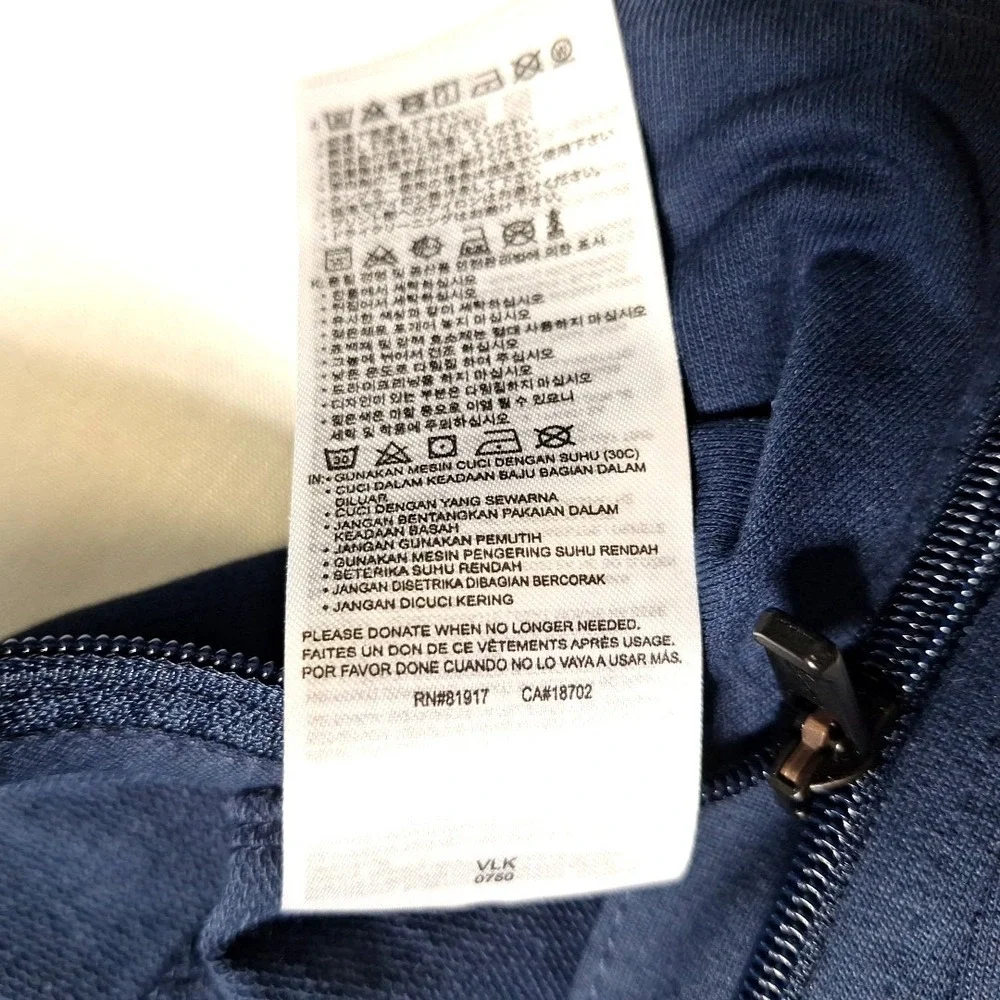 Nike Baby Navy Long Sleeve‎ Hooded Swoosh Romper One-piece 24 Months New Blue